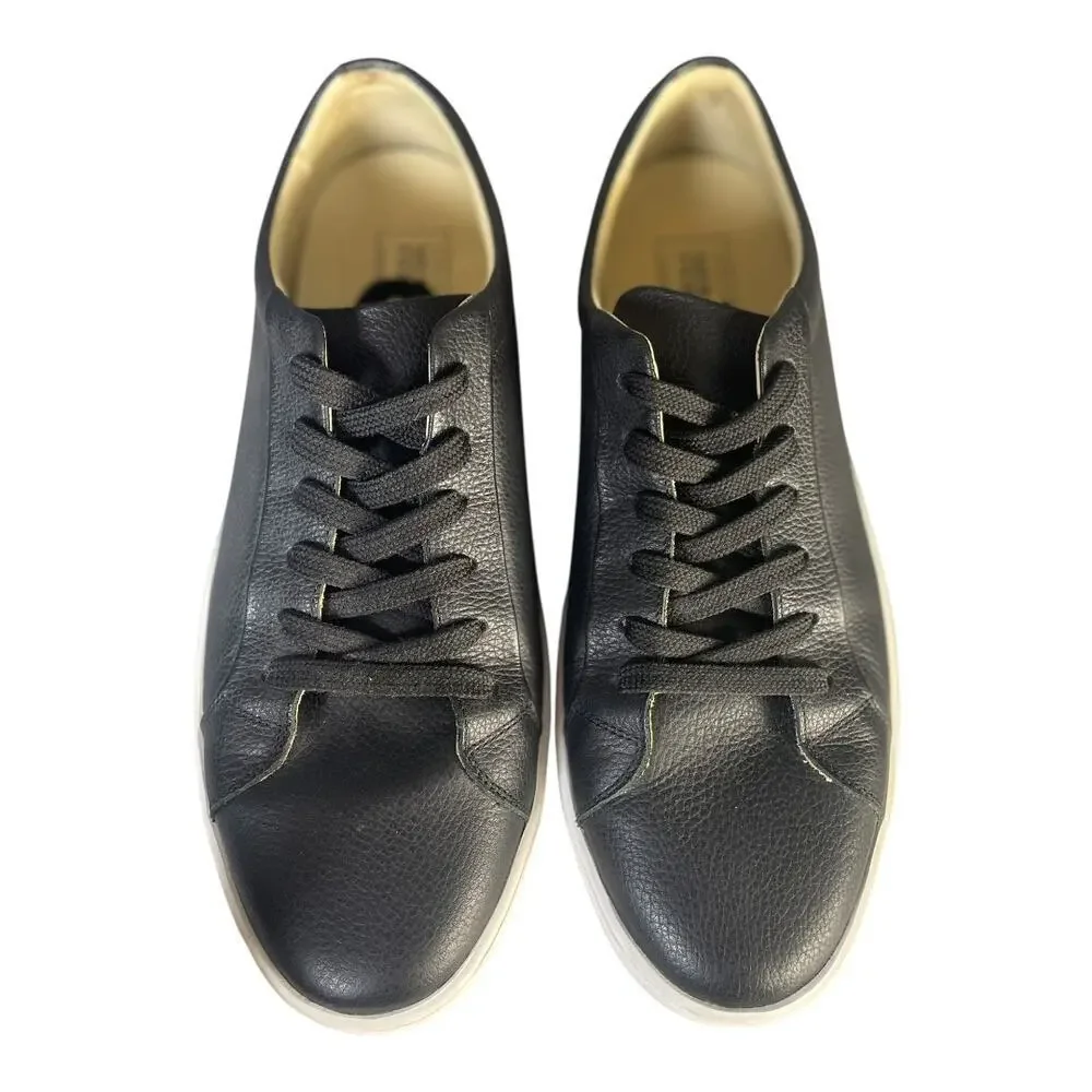 Mercanti Fiorentini Men’s Black Leather Sneakers Size-10M